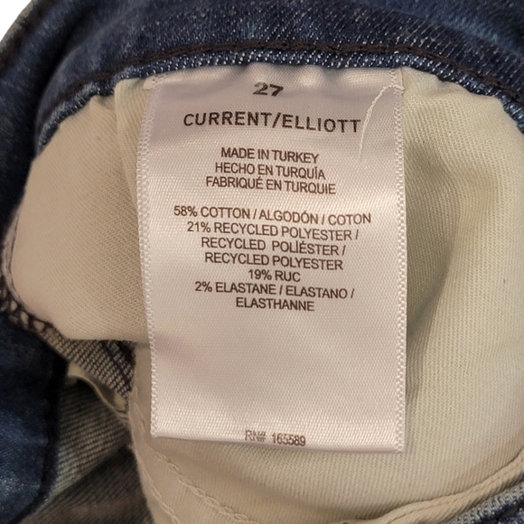 NEW Current Elliot High Rise Flare Denim Blue Jeans NWT Women's Size 27 - Picture 12 of 12